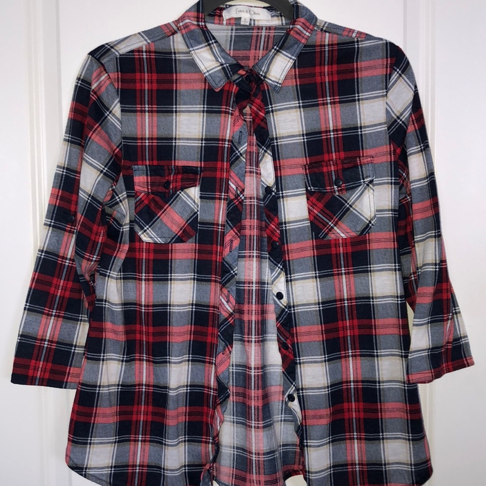 Red& blue shirt